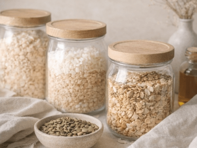Pantry Staples for Healthy Snacks & Homemaking&nbsp;Basics