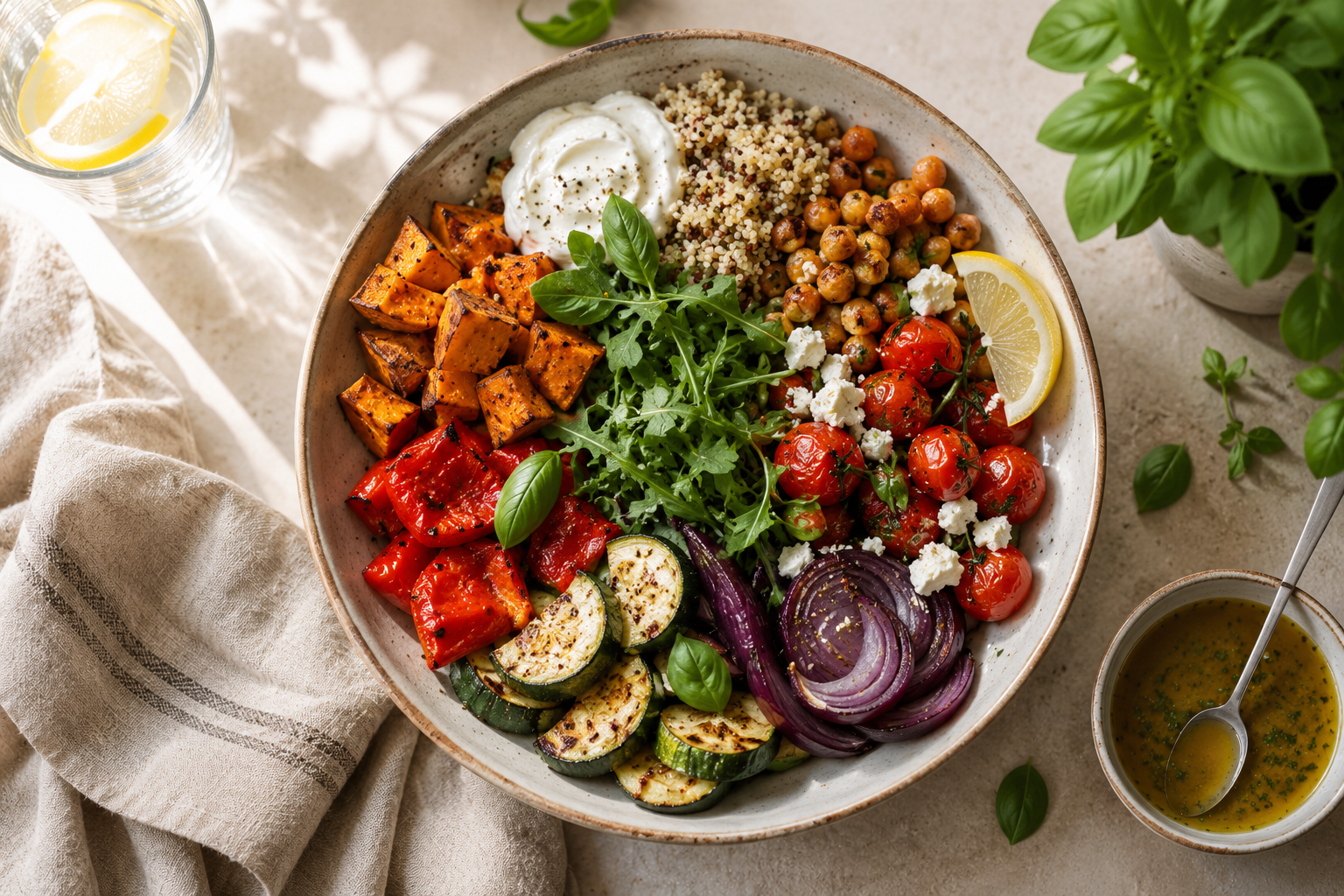 Roasted Vegetable Bowls for Easy Summer Lunches