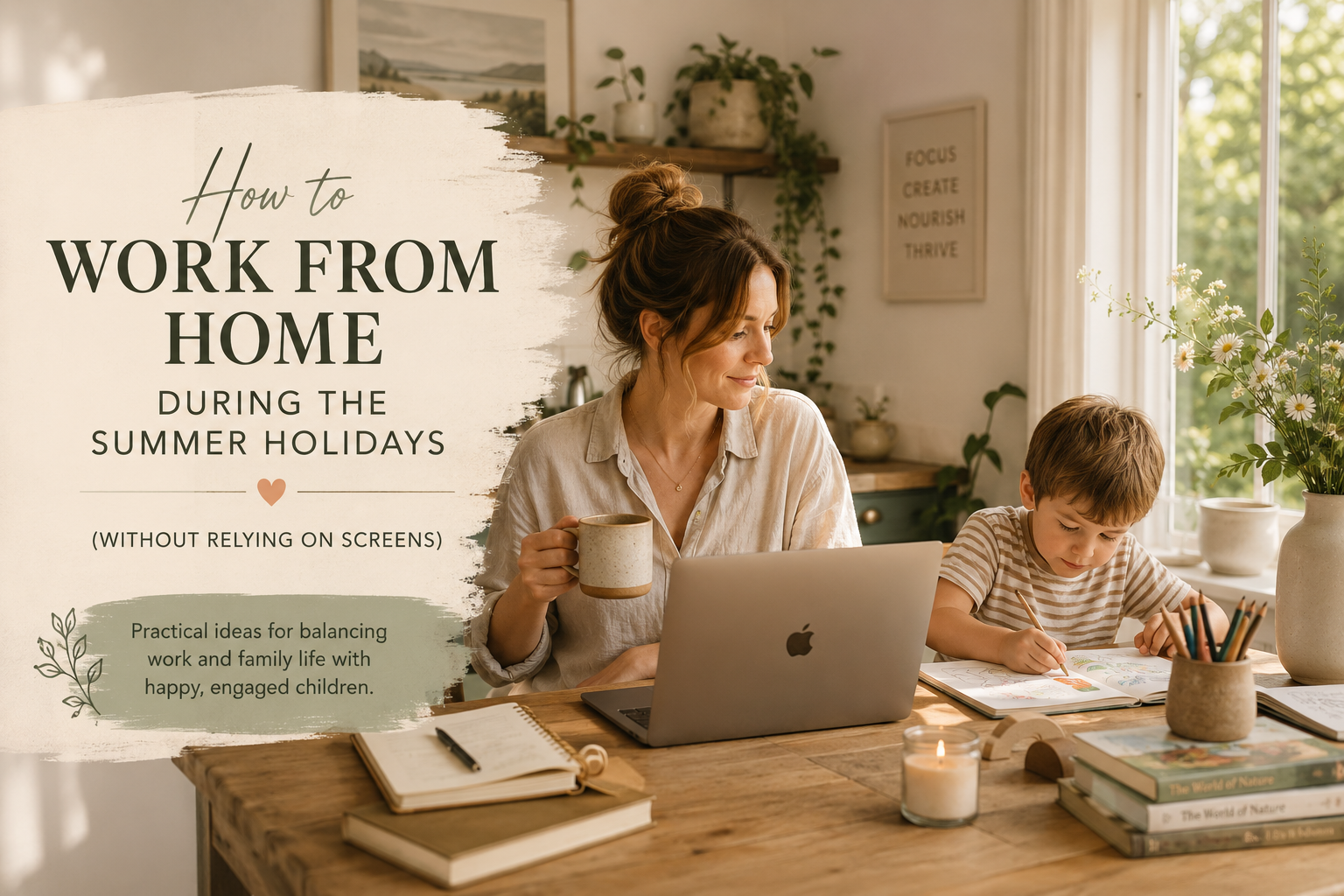 How to Work From Home During the Summer Holidays (Without Relying on Screens)